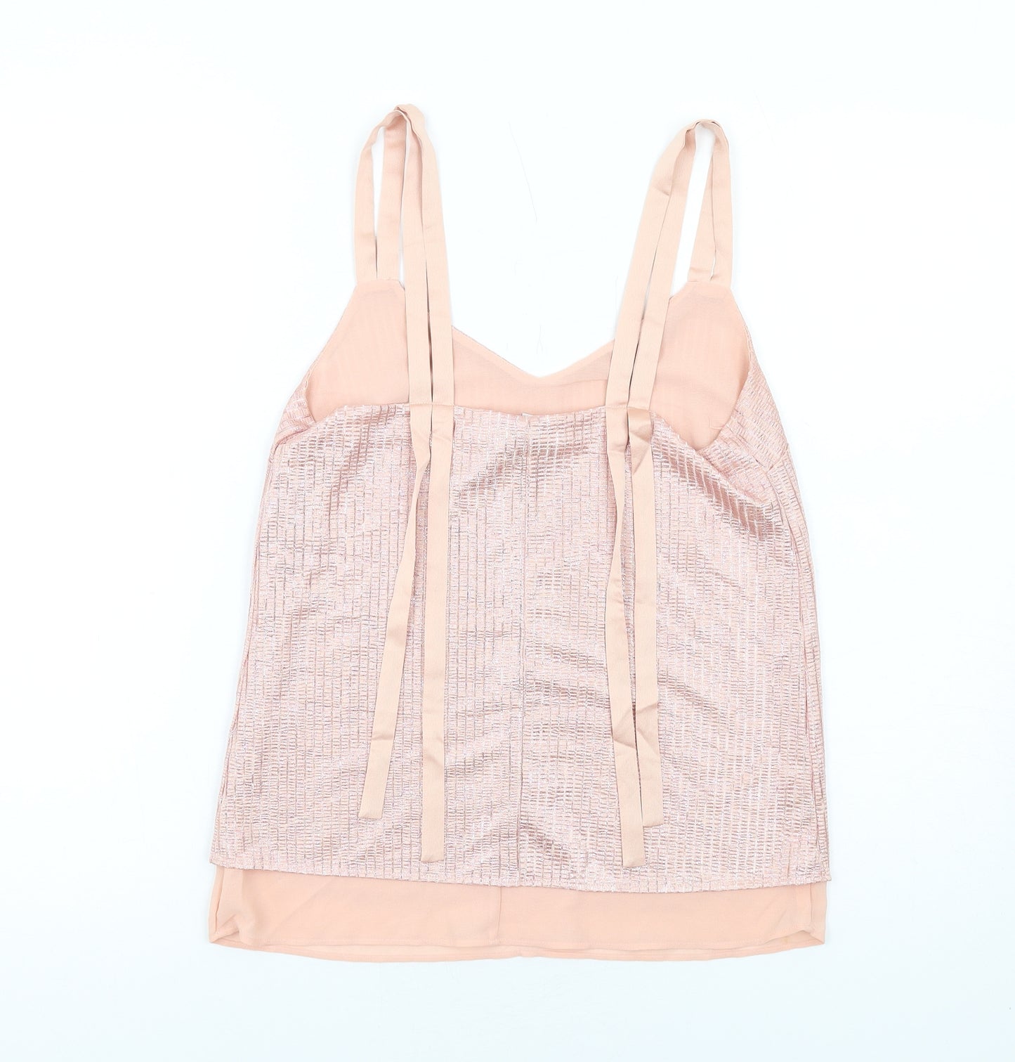 NEXT Womens Pink Polyester Basic Tank Size 6 V-Neck