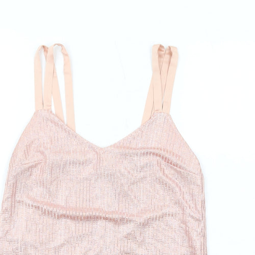 NEXT Womens Pink Polyester Basic Tank Size 6 V-Neck