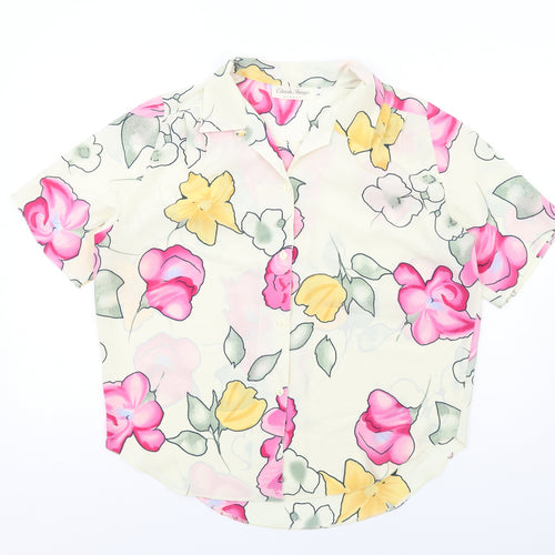 Classic Image Womens Multicoloured Floral Polyester Basic Button-Up Size 16 Collared