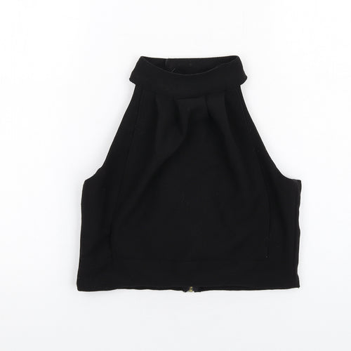 Kendelle Womens Black Polyester Cropped Tank Size 10 Halter - Open Back
