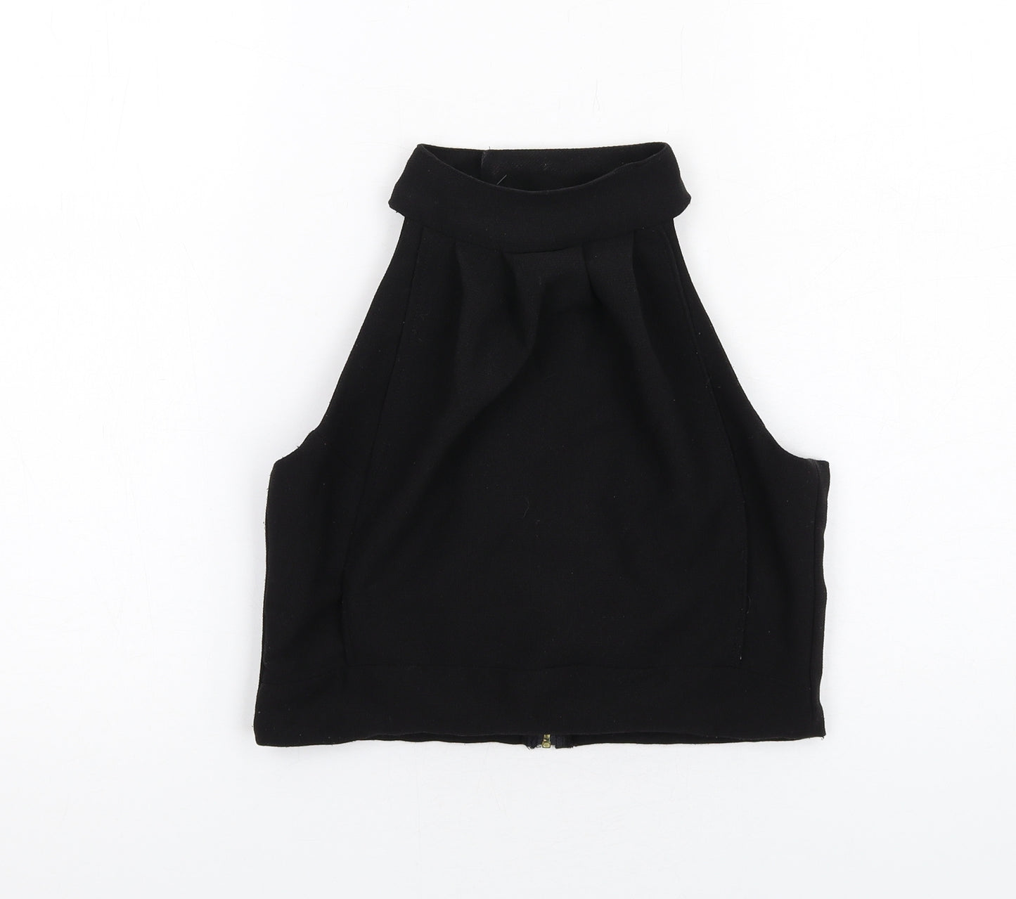 Kendelle Womens Black Polyester Cropped Tank Size 10 Halter - Open Back