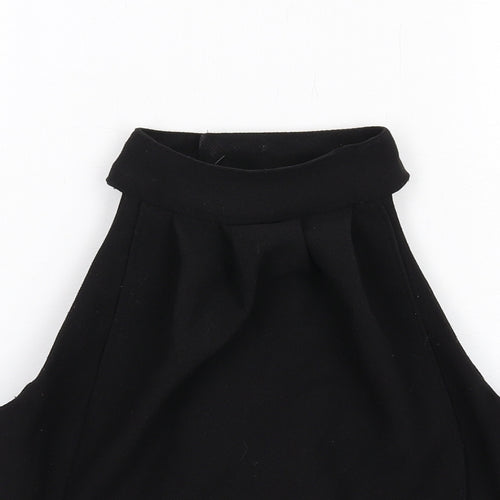 Kendelle Womens Black Polyester Cropped Tank Size 10 Halter - Open Back