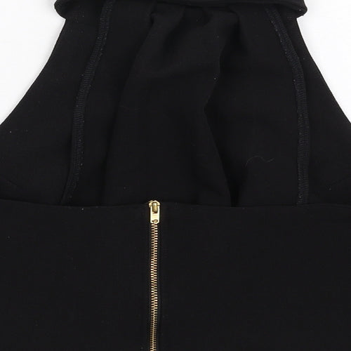 Kendelle Womens Black Polyester Cropped Tank Size 10 Halter - Open Back
