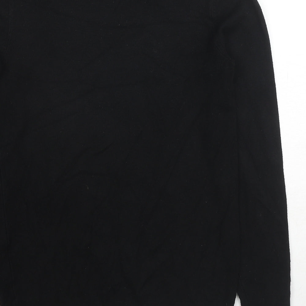 Zara Womens Black Round Neck Polyester Pullover Jumper Size S