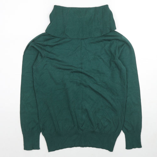 Klass Womens Green Roll Neck Viscose Pullover Jumper Size M