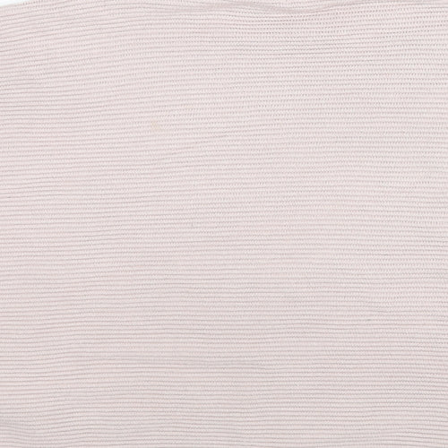 Chalk Womens Beige High Neck Cotton Pullover Jumper One Size
