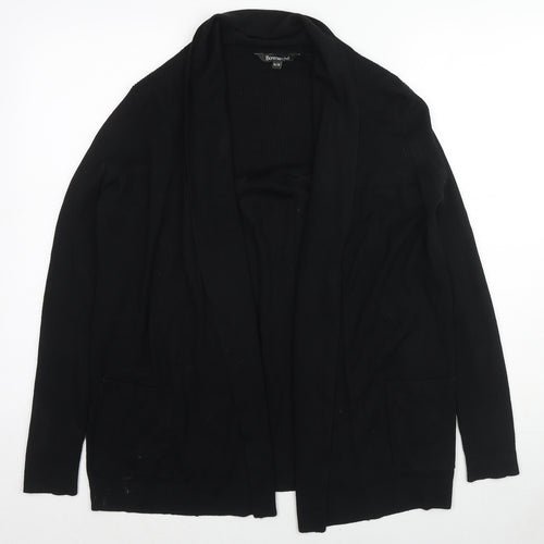 Bonmarché Womens Black V-Neck Viscose Cardigan Jumper Size 16 - Size 16-18