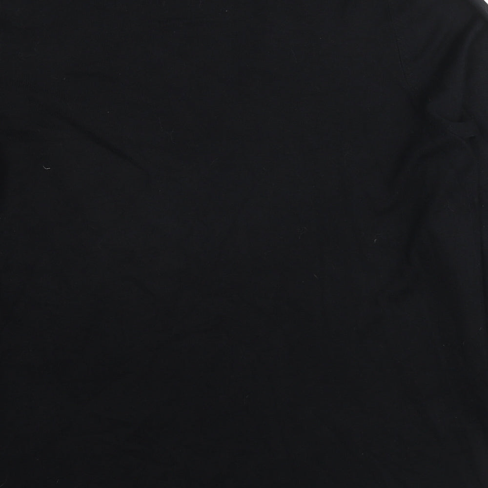 Bonmarché Womens Black V-Neck Viscose Cardigan Jumper Size 14