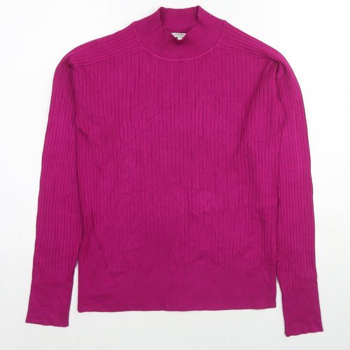NEXT Womens Purple High Neck Viscose Pullover Jumper Size 12