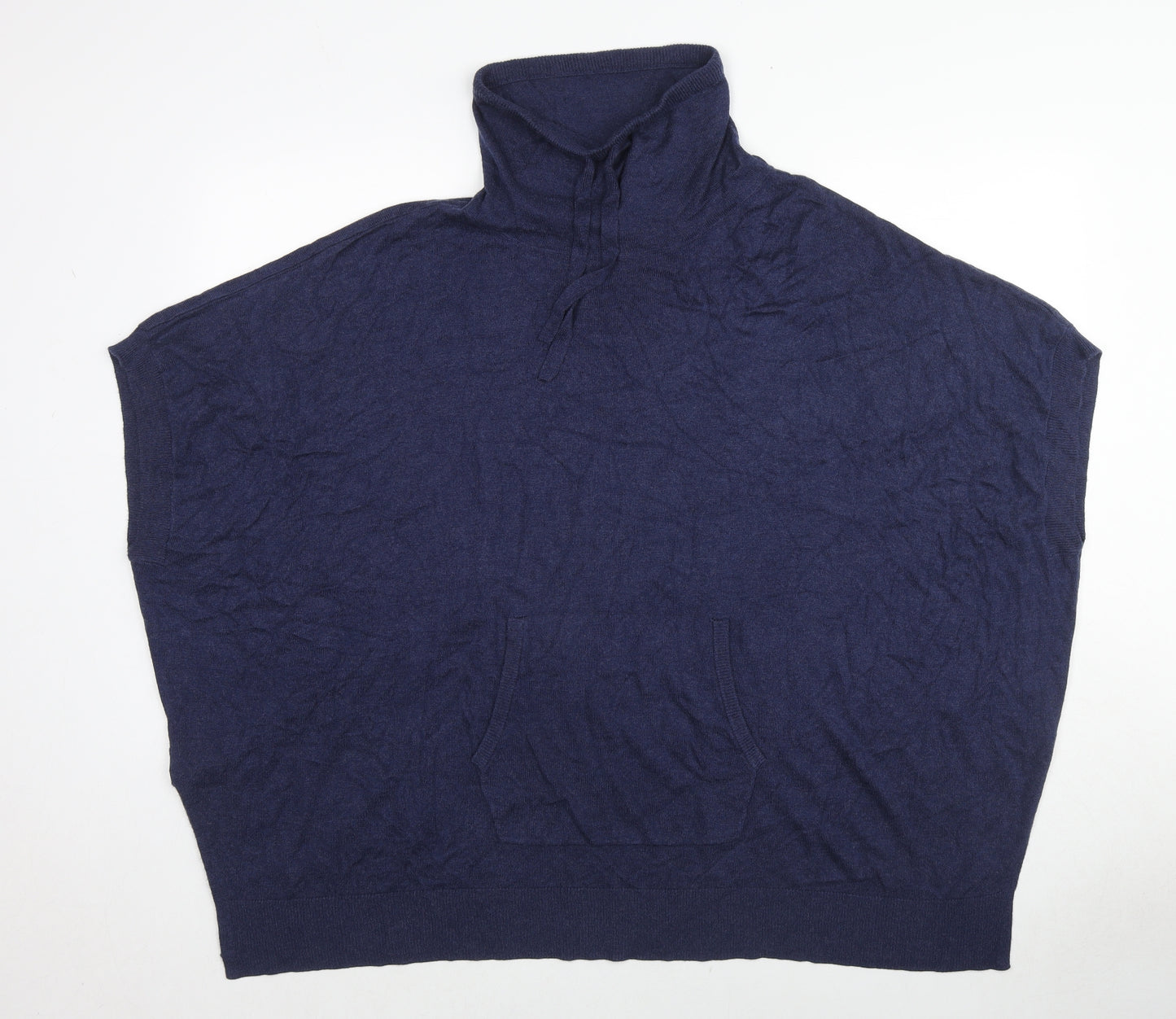 Linea Womens Blue High Neck Viscose Pullover Jumper Size 14