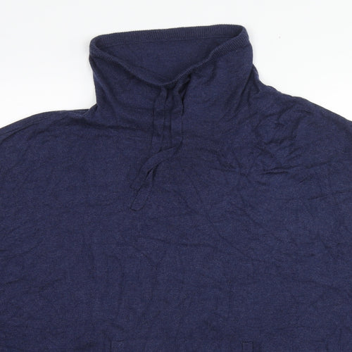 Linea Womens Blue High Neck Viscose Pullover Jumper Size 14