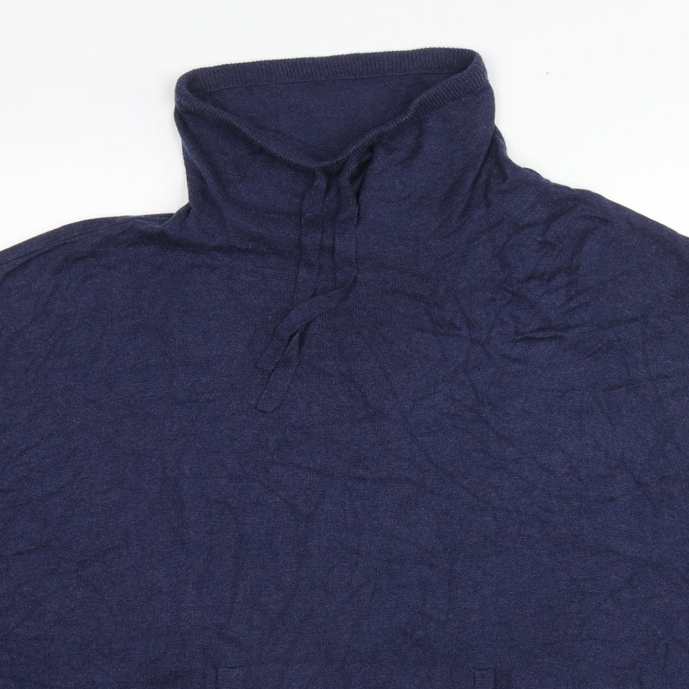 Linea Womens Blue High Neck Viscose Pullover Jumper Size 14