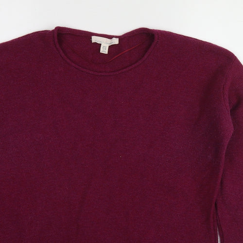 Seasalt Womens Purple Round Neck Wool Pullover Jumper Size 14