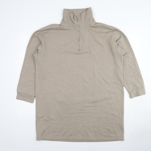 H&M Womens Beige Cotton Pullover Sweatshirt Size S Pullover