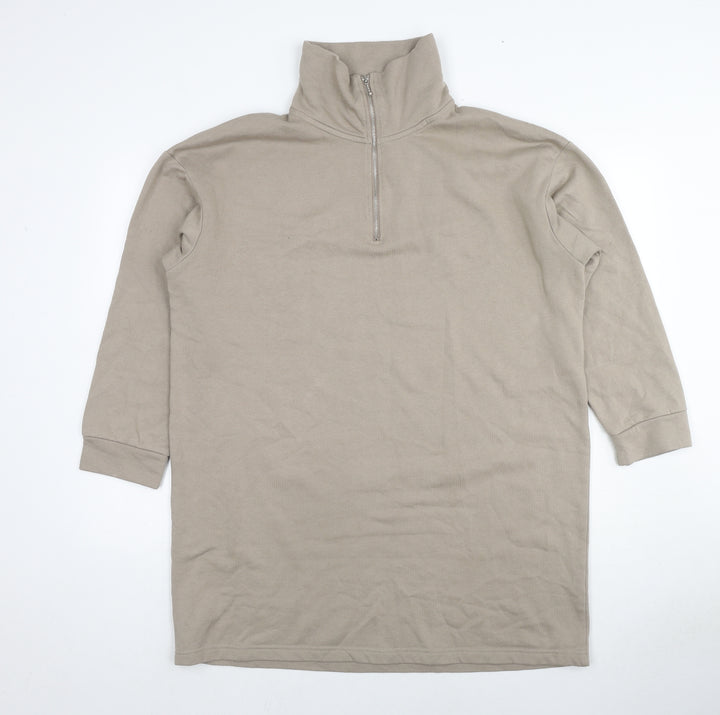 H&M Womens Beige Cotton Pullover Sweatshirt Size S Pullover
