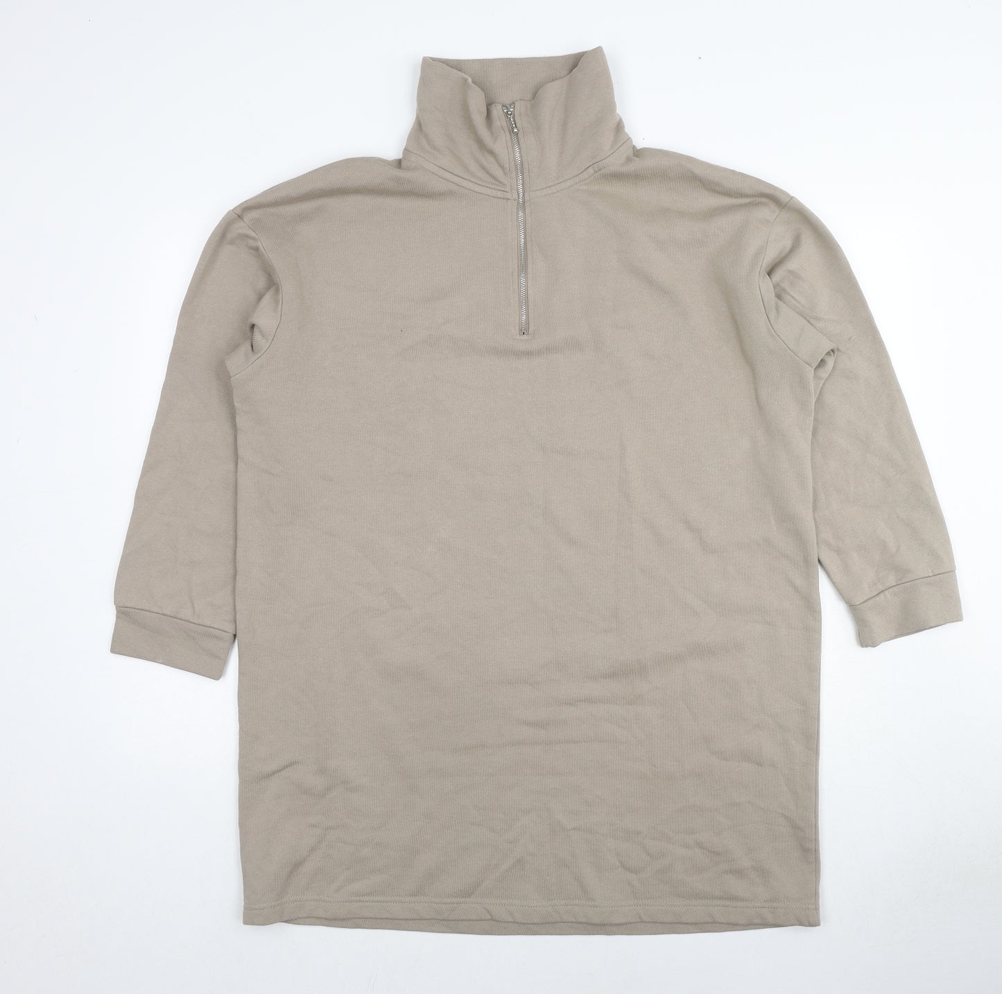 H&M Womens Beige Cotton Pullover Sweatshirt Size S Pullover