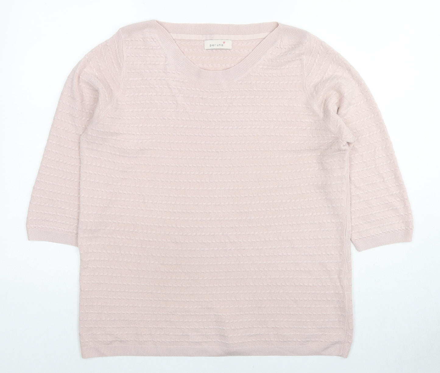 Marks and Spencer Womens Pink Round Neck Acrylic Pullover Jumper Size 18