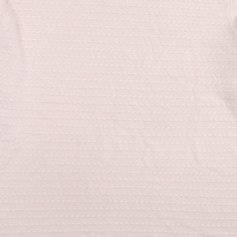 Marks and Spencer Womens Pink Round Neck Acrylic Pullover Jumper Size 18