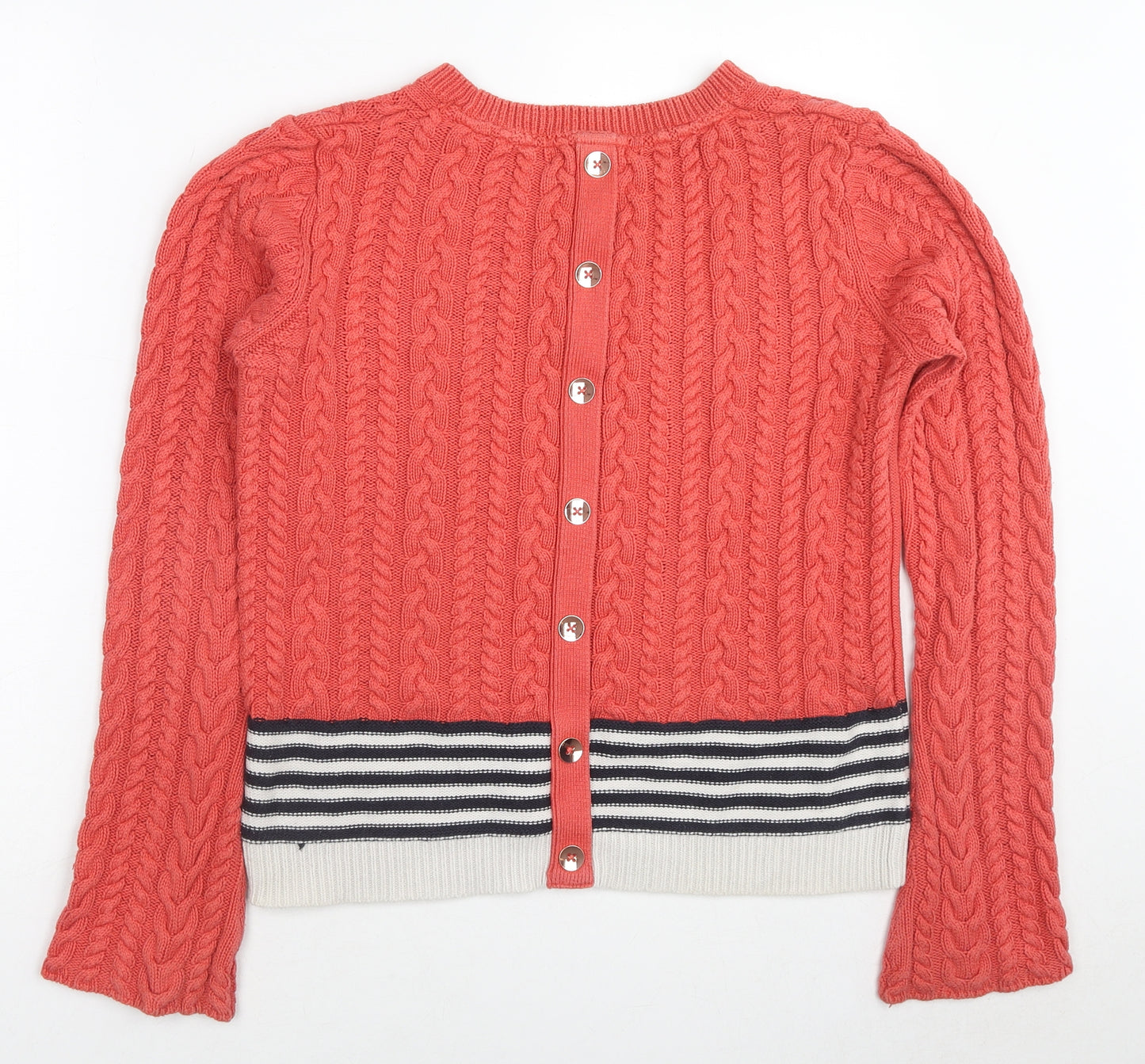 NEXT Womens Red Round Neck Cotton Pullover Jumper Size 12