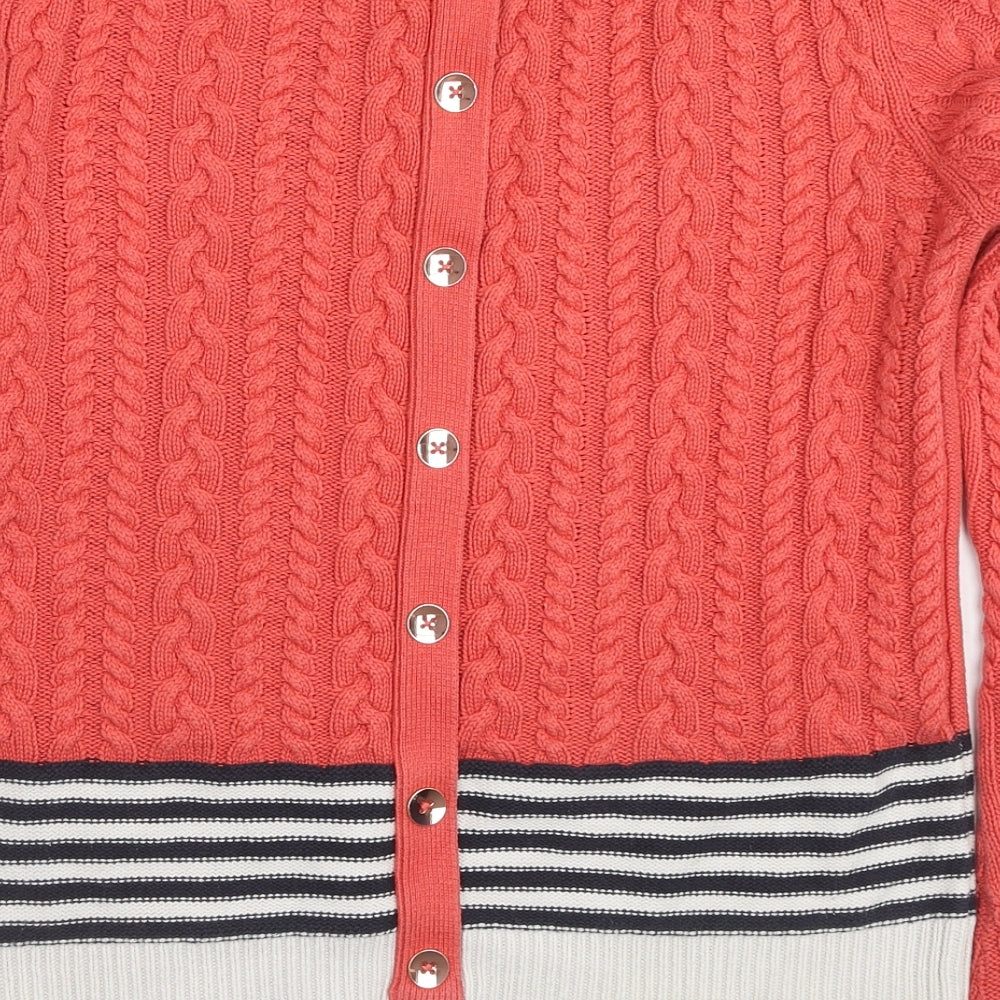 NEXT Womens Red Round Neck Cotton Pullover Jumper Size 12