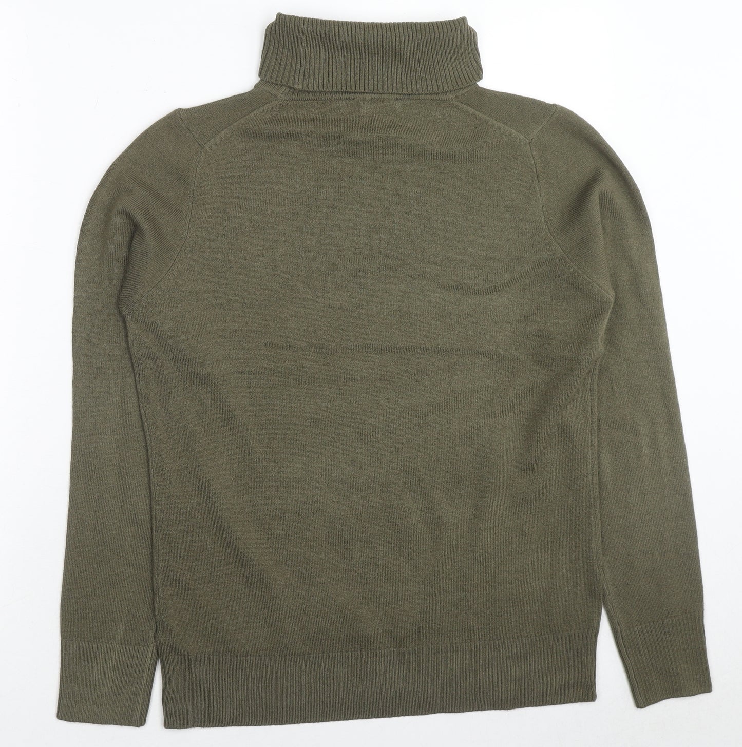 French Connection Womens Green Roll Neck Acrylic Pullover Jumper Size XL