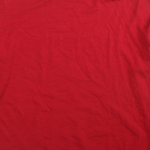 Marks and Spencer Womens Red Roll Neck Wool Pullover Jumper Size 16