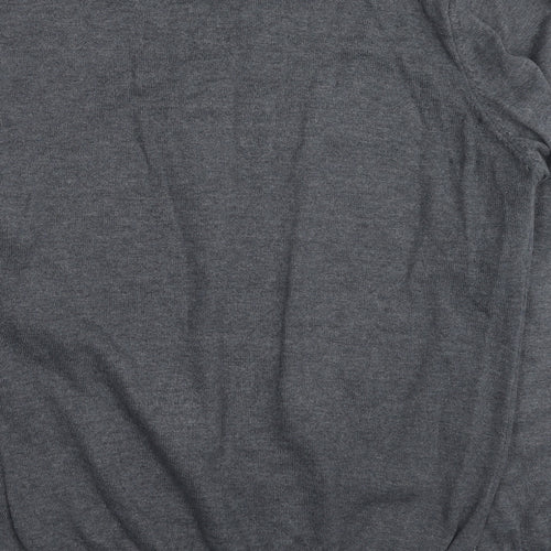 Creaciones Gpa Mens Grey Crew Neck Cotton Pullover Jumper Size L Long Sleeve