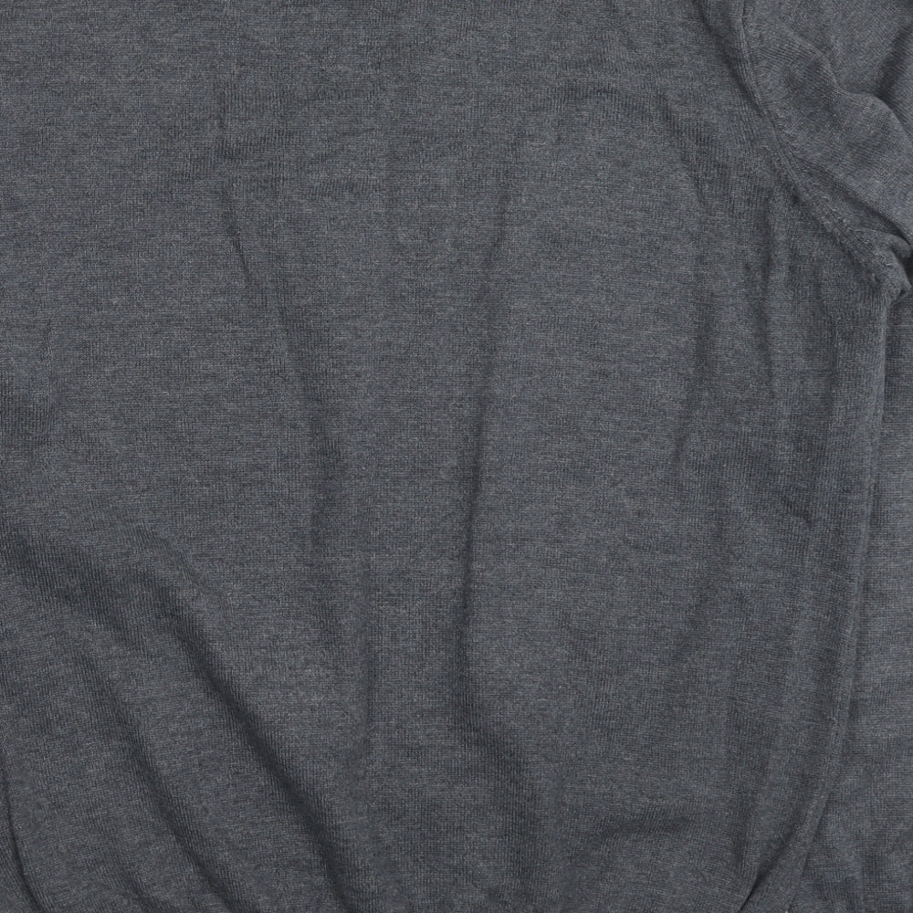 Creaciones Gpa Mens Grey Crew Neck Cotton Pullover Jumper Size L Long Sleeve