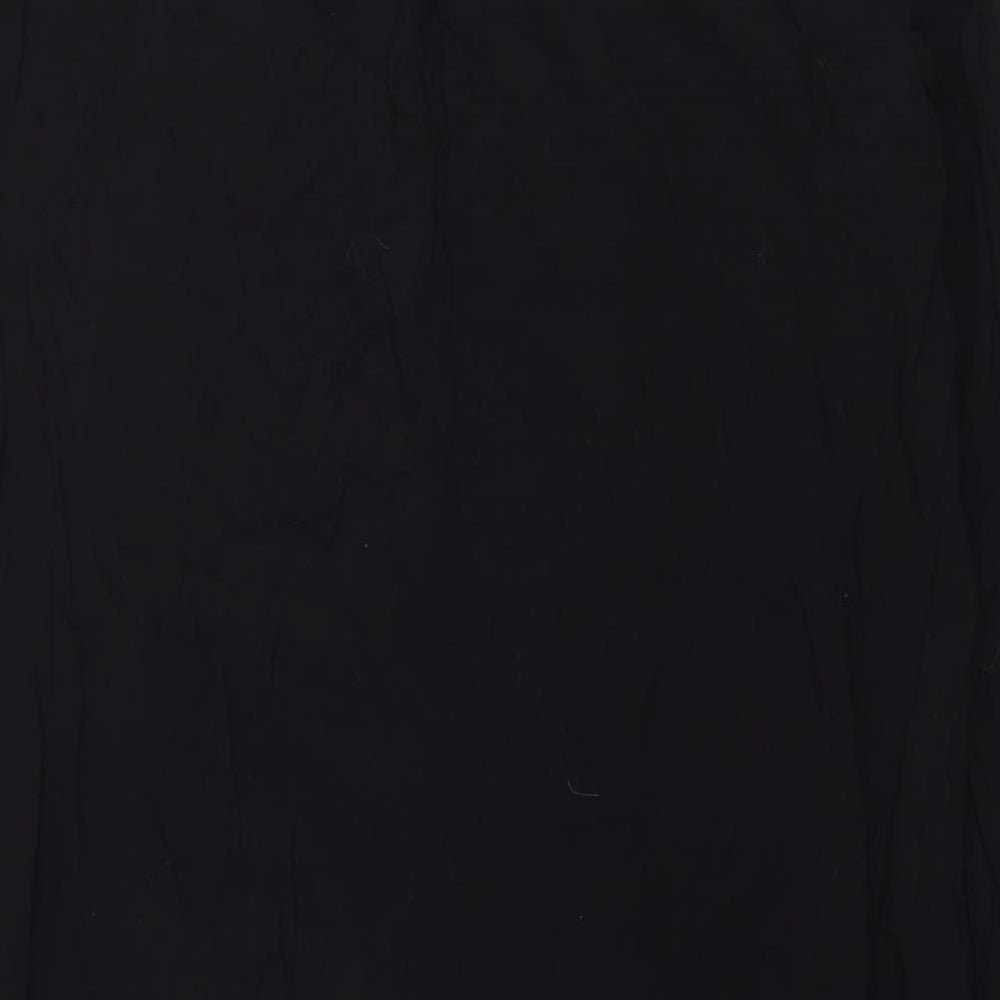 Divided by H&M Womens Black Viscose Shirt Dress Size 10 Collared Button