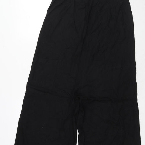 ASOS Womens Black Viscose Jumpsuit One-Piece Size 8 L21 in Button