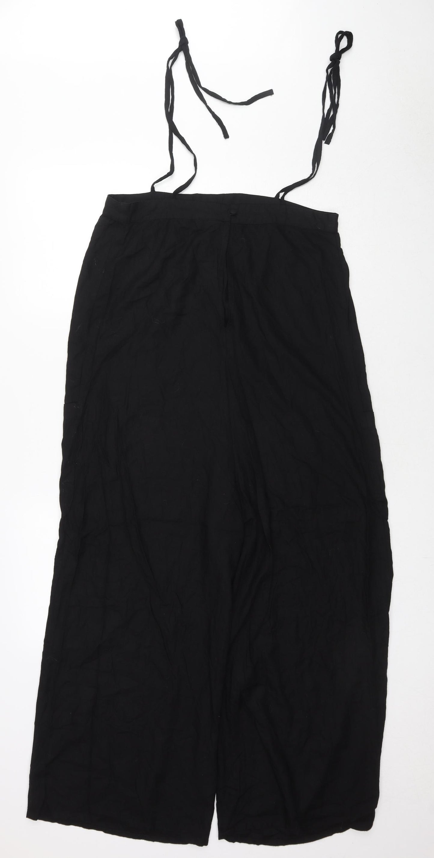 ASOS Womens Black Viscose Jumpsuit One-Piece Size 8 L21 in Button