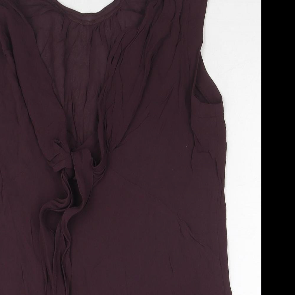 NEXT Womens Purple Viscose Basic Tank Size 10 V-Neck