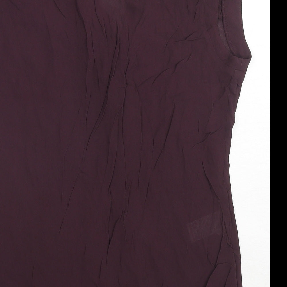 NEXT Womens Purple Viscose Basic Tank Size 10 V-Neck