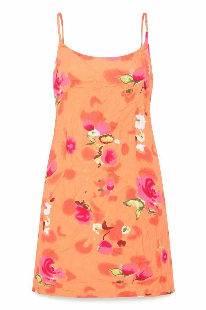 Dolce Vita Womens Multicoloured Floral Viscose Slip Dress Size M Square Neck Pullover