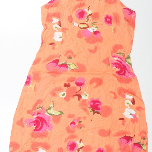 Dolce Vita Womens Multicoloured Floral Viscose Slip Dress Size M Square Neck Pullover