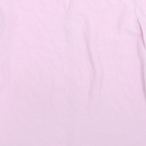 Autograph Womens Purple Cupro Basic Blouse Size 14 Round Neck