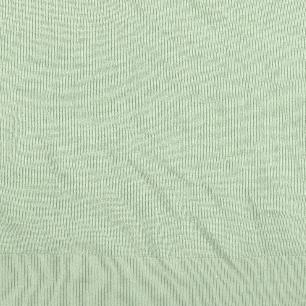 Marks and Spencer Womens Green Round Neck Viscose Pullover Jumper Size L