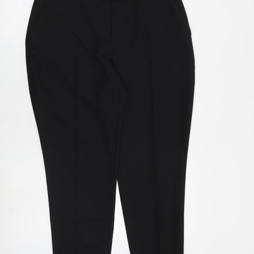 Dorothy Perkins Womens Black Polyester Dress Pants Trousers Size 12 L27 in Regular Zip