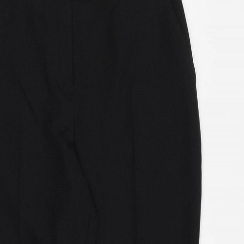 Dorothy Perkins Womens Black Polyester Dress Pants Trousers Size 12 L27 in Regular Zip