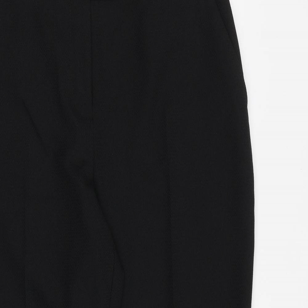 Dorothy Perkins Womens Black Polyester Dress Pants Trousers Size 12 L27 in Regular Zip
