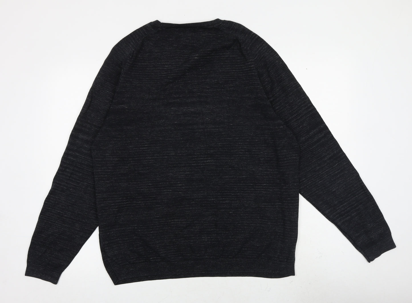 NEXT Mens Grey Round Neck Cotton Pullover Jumper Size 2XL Long Sleeve