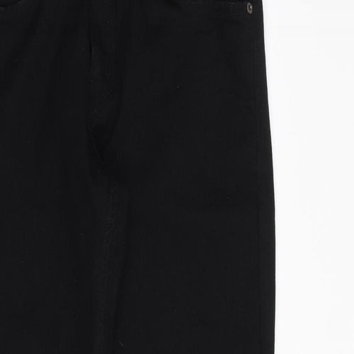 Levis Mens Black Cotton Straight Jeans Size 32 in L32 in Regular Zip