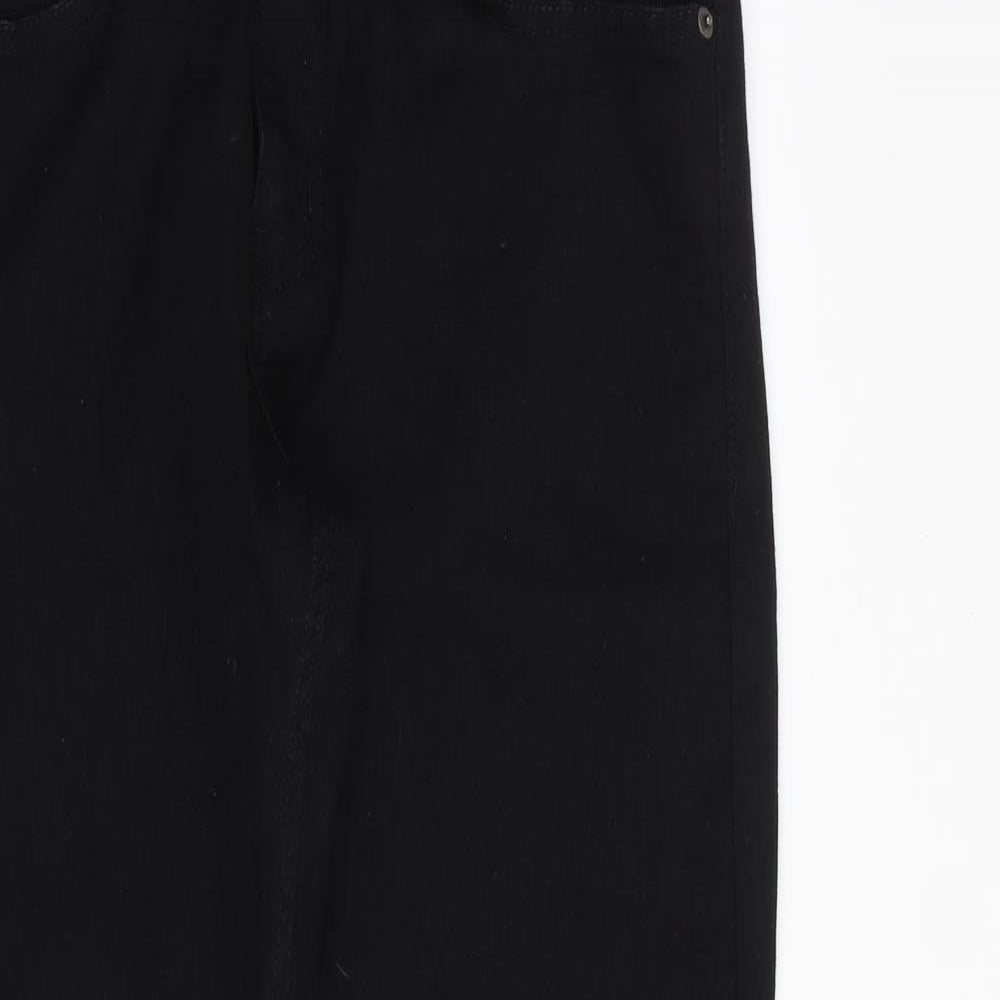 Levis Mens Black Cotton Straight Jeans Size 32 in L32 in Regular Zip