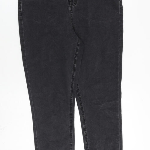 Denim & Co. Womens Grey Cotton Skinny Jeans Size 16 L26 in Regular Zip