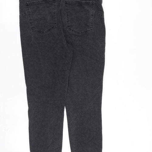 Denim & Co. Womens Grey Cotton Skinny Jeans Size 16 L26 in Regular Zip