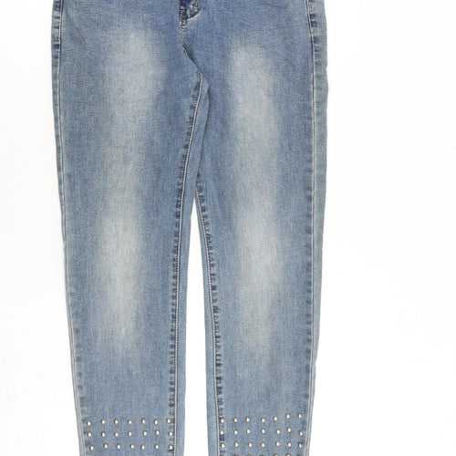 BS jeans Womens Blue Cotton Skinny Jeans Size 8 L31 in Regular Zip