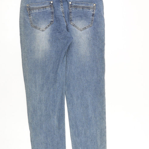 BS jeans Womens Blue Cotton Skinny Jeans Size 8 L31 in Regular Zip