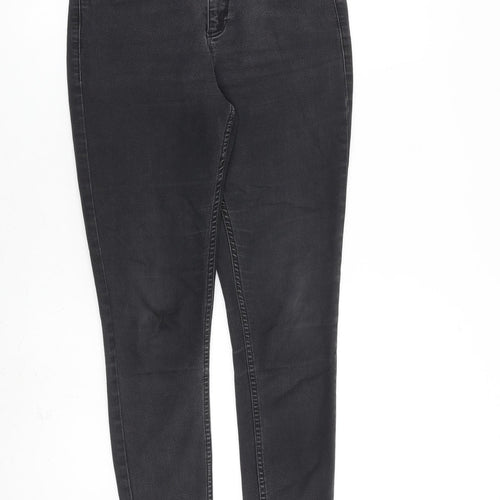 John Lewis Womens Grey Cotton Skinny Jeans Size 10 L30 in Regular Zip