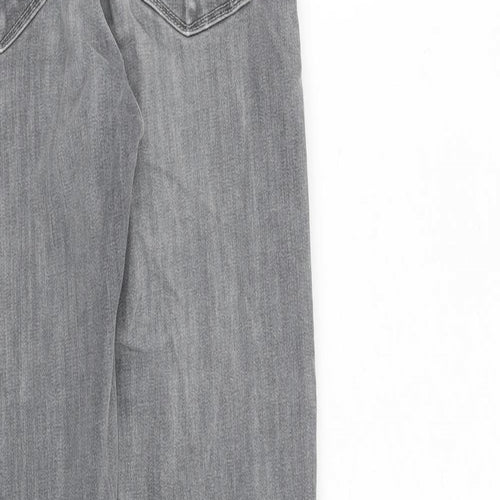 Topshop Womens Grey Cotton Skinny Jeans Size 28 in L34 in Regular Zip