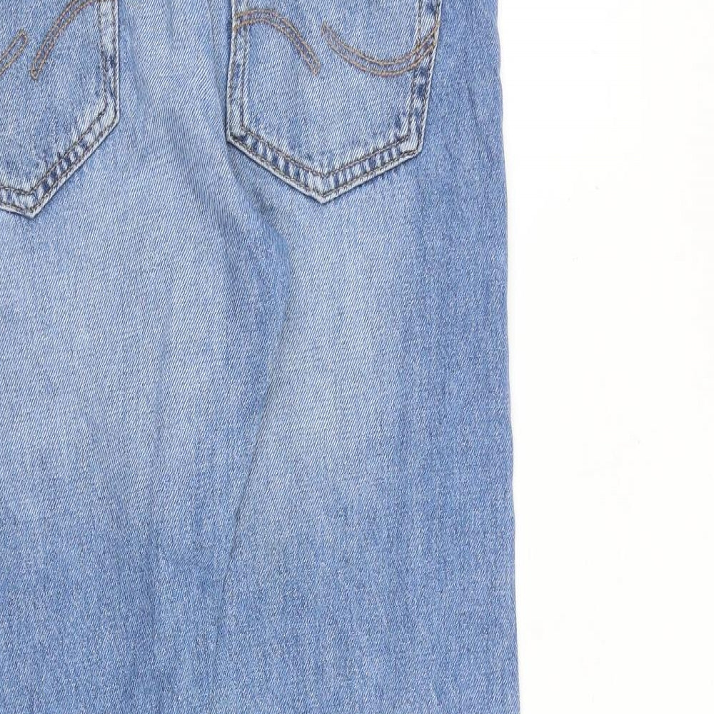 JACK & JONES Mens Blue Cotton Straight Jeans Size 30 in L32 in Relaxed Button